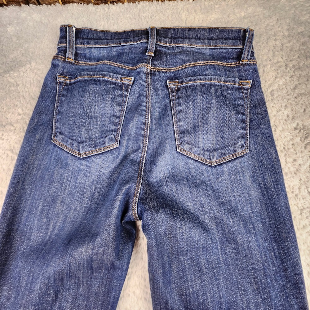 J Brand Remy Jeans Womens 26 Blue Storm Raw Hem Flare Made in USA Hipster Boho - Picture 7 of 9